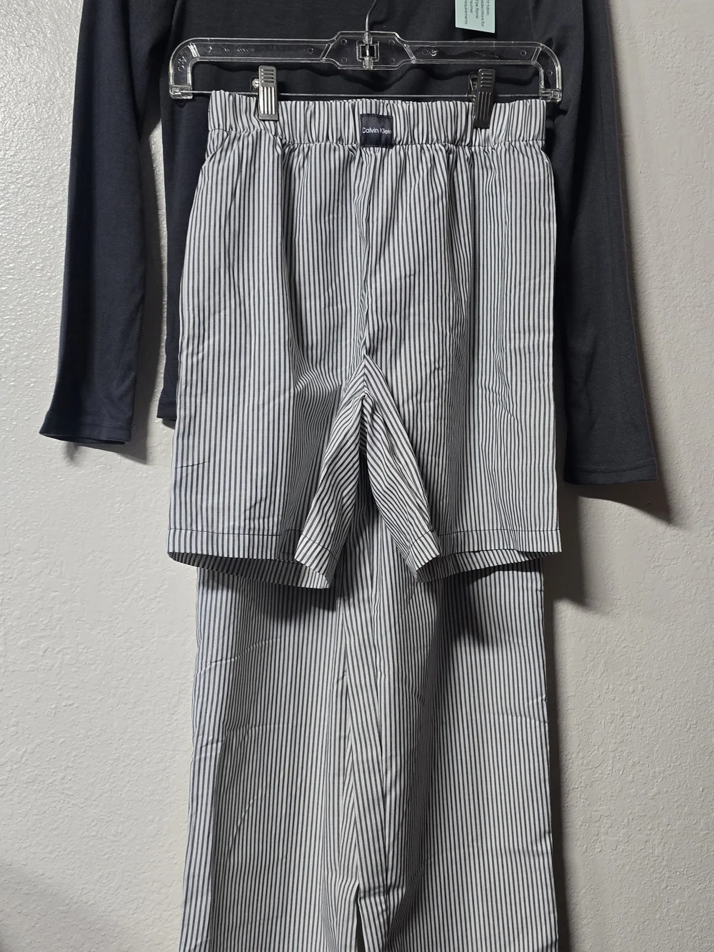 Calvin Klein Boys' Navy Stripe Pajama Set - Navy